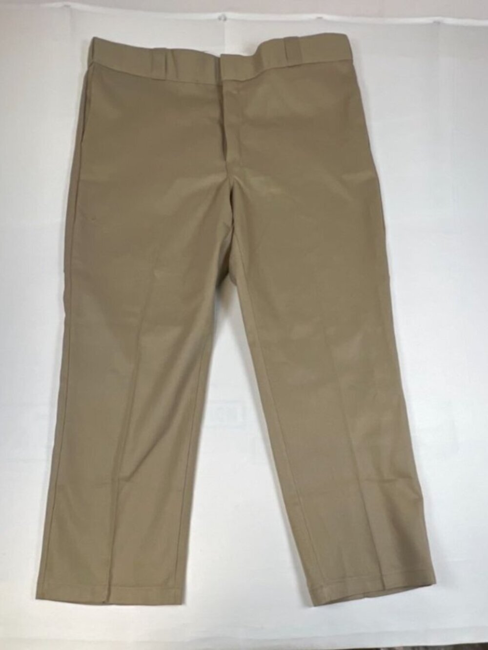 Dickies Men 42x30 Khaki Tan Chino Flat Front Work Pants Straight Leg Twill